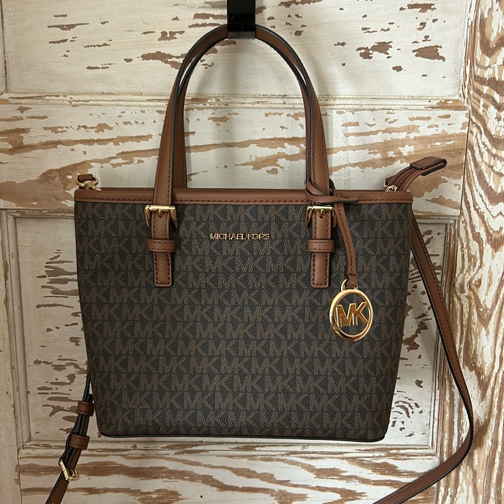 Jet Set Travel Extra-Small Logo Top-Zip Tote Bag